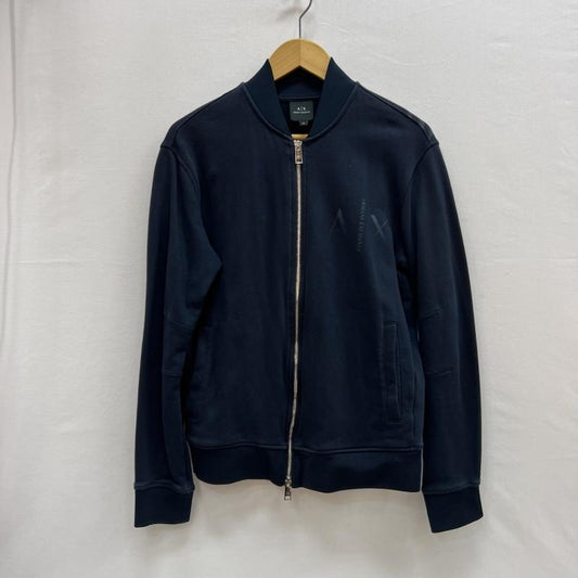 アルマーニエクスチェンジ A/X ARMANIEXCHANGE トップス トップス ロゴ フルジップ スウェット トレーナー XS 紺 / ネイビー / navy メンズ USED 古着 中古 50152819