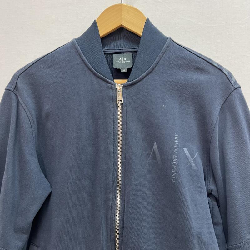 アルマーニエクスチェンジ A/X ARMANIEXCHANGE トップス トップス ロゴ フルジップ スウェット トレーナー XS 紺 / ネイビー / navy メンズ USED 古着 中古 50152819