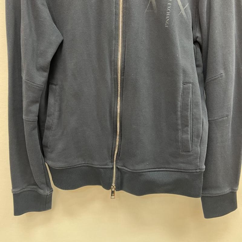 アルマーニエクスチェンジ A/X ARMANIEXCHANGE トップス トップス ロゴ フルジップ スウェット トレーナー XS 紺 / ネイビー / navy メンズ USED 古着 中古 50152819