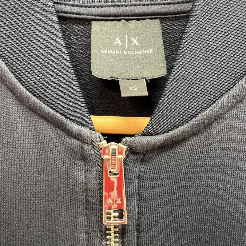 アルマーニエクスチェンジ A/X ARMANIEXCHANGE トップス トップス ロゴ フルジップ スウェット トレーナー XS 紺 / ネイビー / navy メンズ USED 古着 中古 50152819