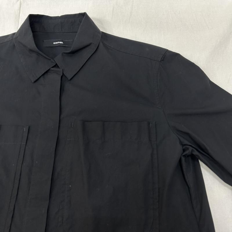 ディーゼル DIESEL ワンピース ロングスカート シャツワンピース ロング ブラック Sサイズ S 無地 黒 / ブラック / black レディース USED 古着 中古 50152836