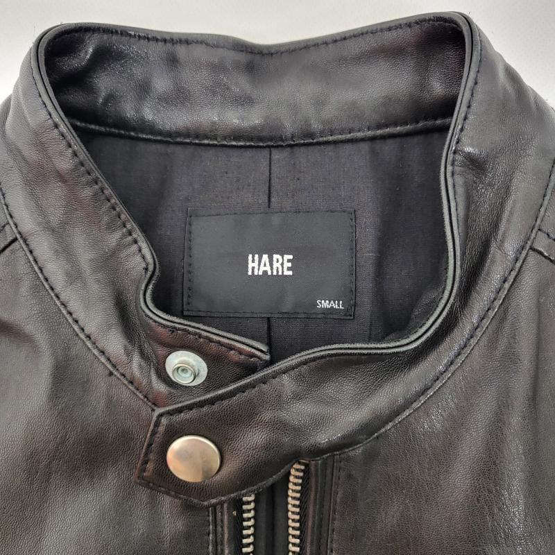 ハレ HARE ジャケット、上着 レザージャケット ハレ 羊革 ラムレザージャケット ライダースジャケット 黒 S メンズ USED 古着 中古 50152858