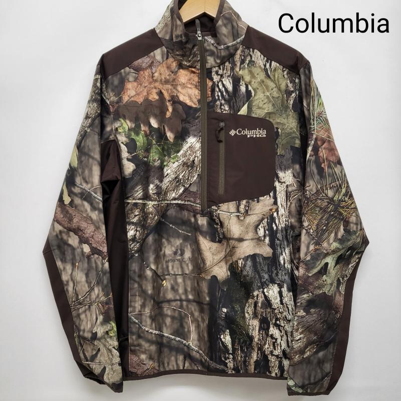 コロンビア Columbia トップス トップス リアルツリーカモ ハーフジップ カモフラ M メンズ USED 古着 中古 50152863