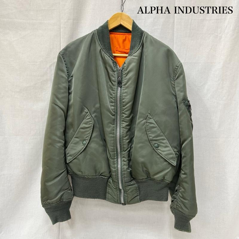 アルファ インダストリー Alpha Industries ジャケット、上着 ジャンパー、ブルゾン 90s MA-1フライトジャケット USA製 カーキ オレンジ MIL-82790J 615-37901 L 無地 カーキ / カーキ / khaki メンズ USED 古着 中古 50152864