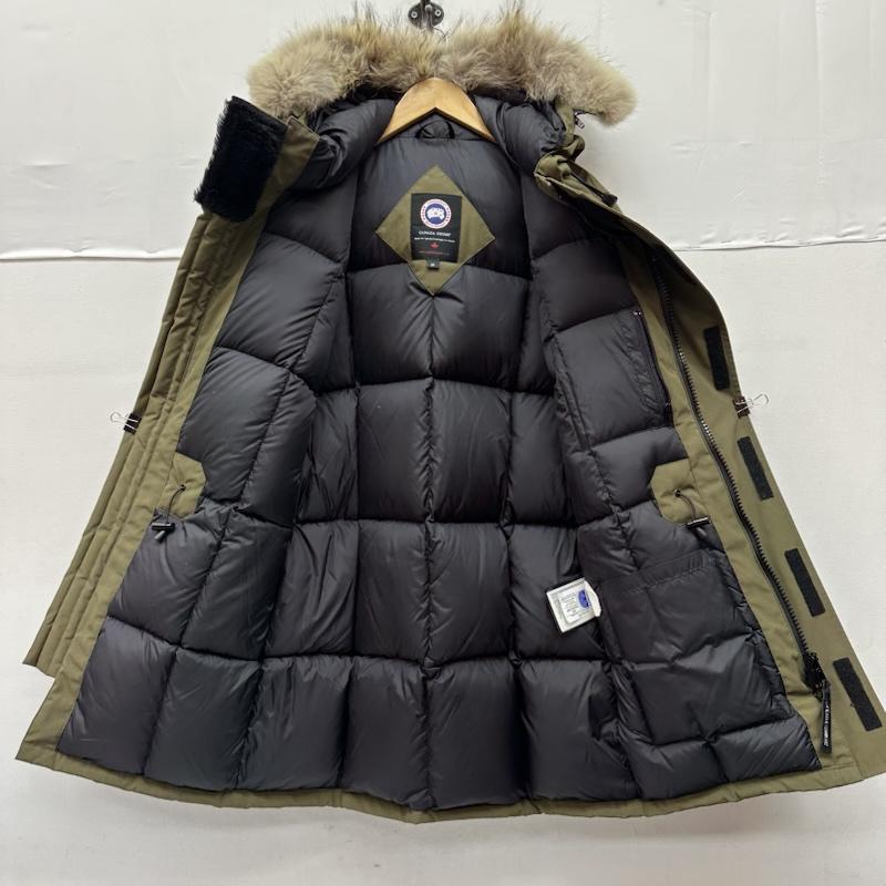 カナダグース CANADA GOOSE ジャケット、上着 ジャンパー、ブルゾン CITADEL シタデル パーカー フード ファー ダウン ジャケット 4567M S カーキオリーブ / カーキオリーブ / メンズ USED 古着 中古 50152882