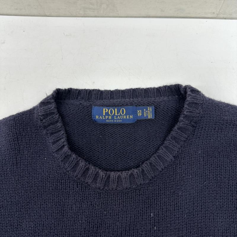 ポロラルフローレン POLO RALPH LAUREN トップス トップス USA製 星条旗 アイコニック フラッグ ニット セーター XS 紺 / ネイビー / navy メンズ USED 古着 中古 50152888