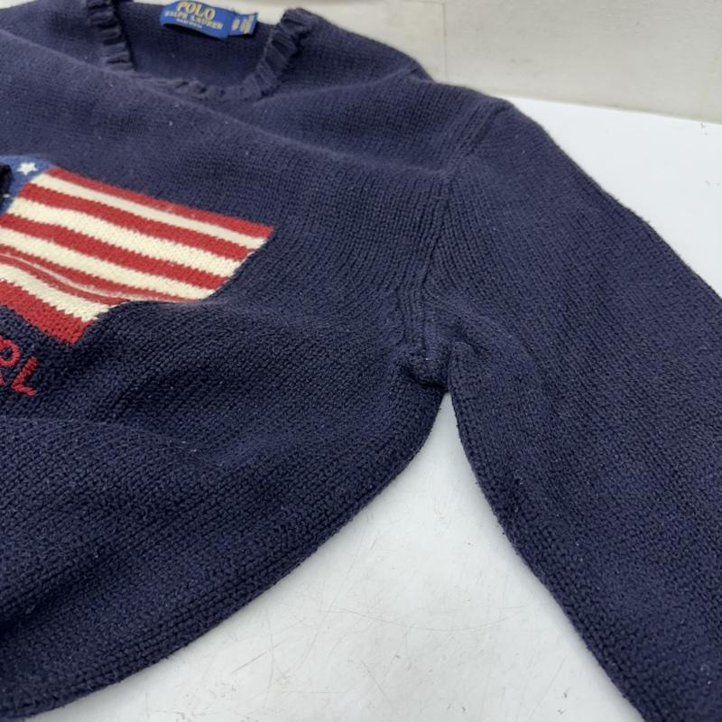 ポロラルフローレン POLO RALPH LAUREN トップス トップス USA製 星条旗 アイコニック フラッグ ニット セーター XS 紺 / ネイビー / navy メンズ USED 古着 中古 50152888