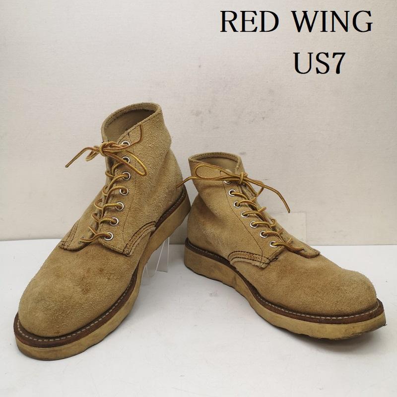 レッドウィング RED WING シューズ シューズ 羽タグ 99年 8167 スエード アイリッシュセッター ラフアウト プレーントゥ ブーツ US：7 ベージュ / ベージュ / beige メンズ USED 古着 中古 50152891