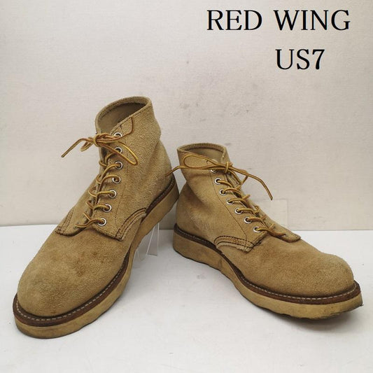 レッドウィング RED WING シューズ シューズ 羽タグ 99年 8167 スエード アイリッシュセッター ラフアウト プレーントゥ ブーツ US：7 ベージュ / ベージュ / beige メンズ USED 古着 中古 50152891