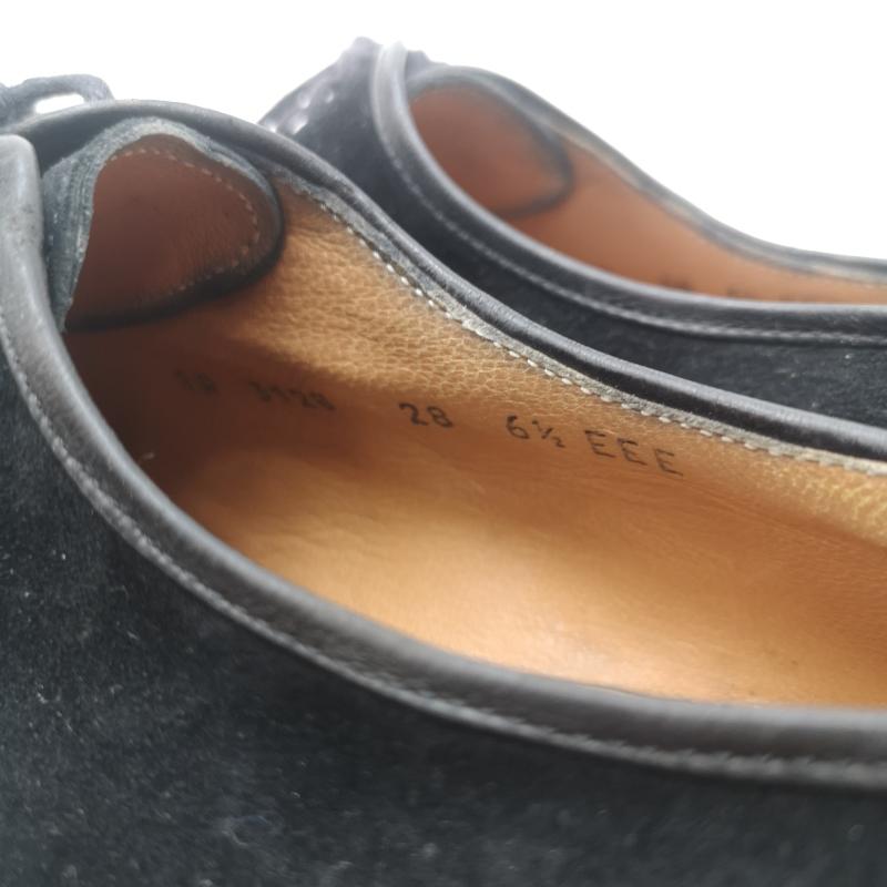 サルヴァトーレフェラガモ Salvatore Ferragamo シューズ シューズ スエード Uチップ レザ－ シューズ 6 1/2EEE 24.5cm 黒 / ブラック / black メンズ USED 古着 中古 50152895