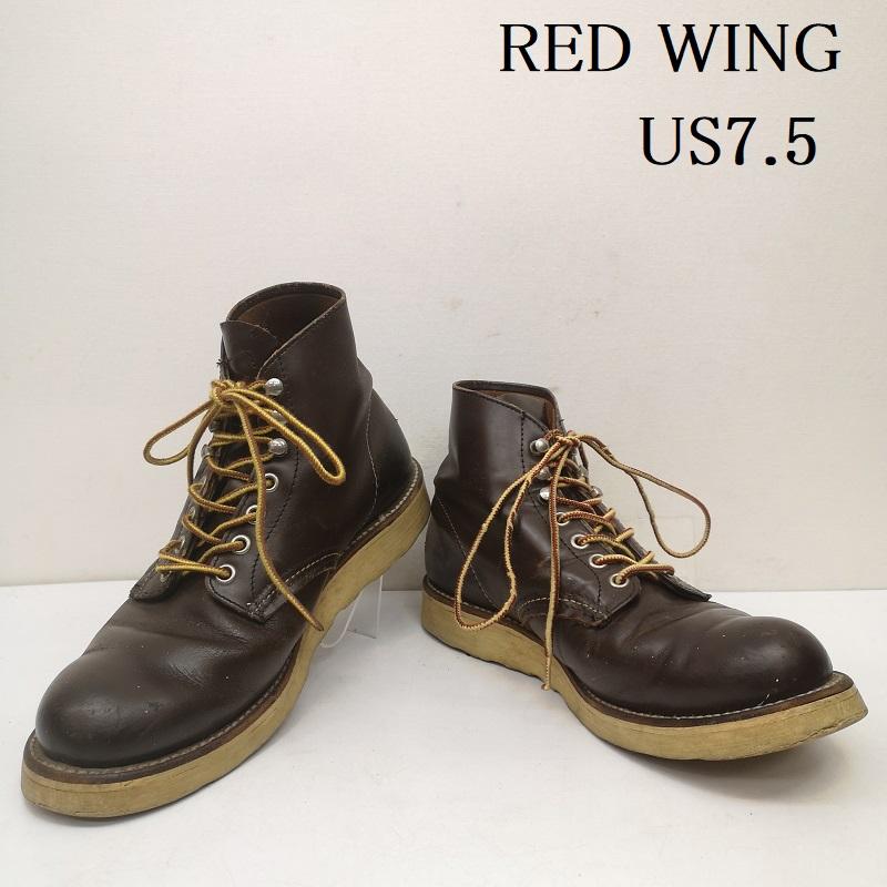 レッドウィング RED WING シューズ シューズ 98年製 四角 犬タグ USA製 アイリッシュセッター US：7.5 茶 / ブラウン / brown メンズ USED 古着 中古 50152897