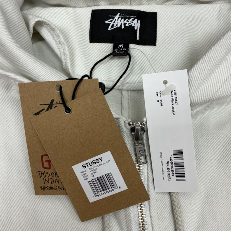ステューシー STUSSY ジャケット、上着 ジャンパー、ブルゾン 21ss Solid Work Jacket ヘビー コットンツイル フーデッド ワーク ジャケット 115567 M ワンポイント メンズ USED 古着 中古 50152899