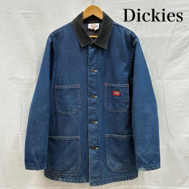 ディッキーズ Dickies ジャケット、上着 ジャンパー、ブルゾン 80s 90s USA製 ブランケットライナー コーデュロイカラー デニム ジャケット カバーオール S ワンポイント X ロゴ、文字 インディゴ / インディゴ / Indigo メンズ USED 古着 中古 50152905