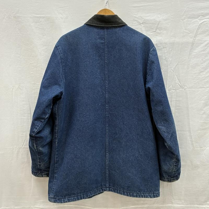 ディッキーズ Dickies ジャケット、上着 ジャンパー、ブルゾン 80s 90s USA製 ブランケットライナー コーデュロイカラー デニム ジャケット カバーオール S ワンポイント X ロゴ、文字 インディゴ / インディゴ / Indigo メンズ USED 古着 中古 50152905
