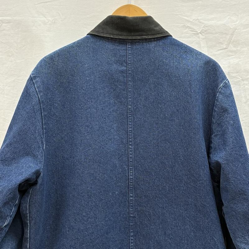 ディッキーズ Dickies ジャケット、上着 ジャンパー、ブルゾン 80s 90s USA製 ブランケットライナー コーデュロイカラー デニム ジャケット カバーオール S ワンポイント X ロゴ、文字 インディゴ / インディゴ / Indigo メンズ USED 古着 中古 50152905
