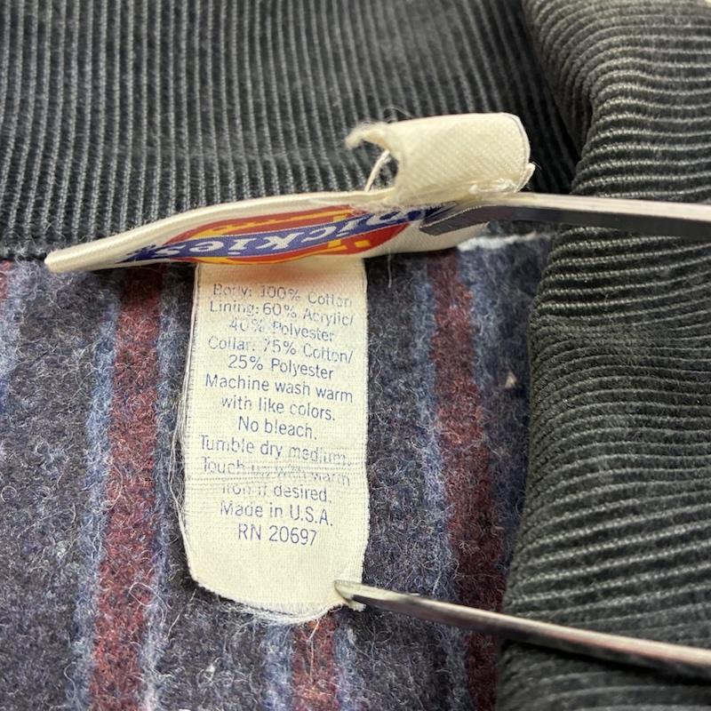 ディッキーズ Dickies ジャケット、上着 ジャンパー、ブルゾン 80s 90s USA製 ブランケットライナー コーデュロイカラー デニム ジャケット カバーオール S ワンポイント X ロゴ、文字 インディゴ / インディゴ / Indigo メンズ USED 古着 中古 50152905