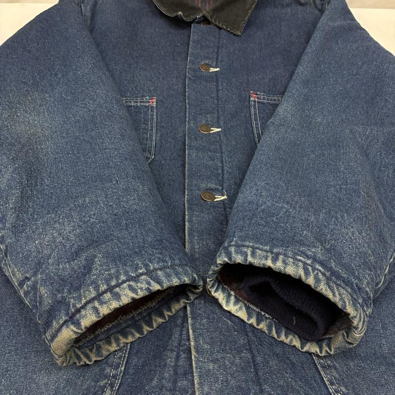 ディッキーズ Dickies ジャケット、上着 ジャンパー、ブルゾン 80s 90s USA製 ブランケットライナー コーデュロイカラー デニム ジャケット カバーオール S ワンポイント X ロゴ、文字 インディゴ / インディゴ / Indigo メンズ USED 古着 中古 50152905