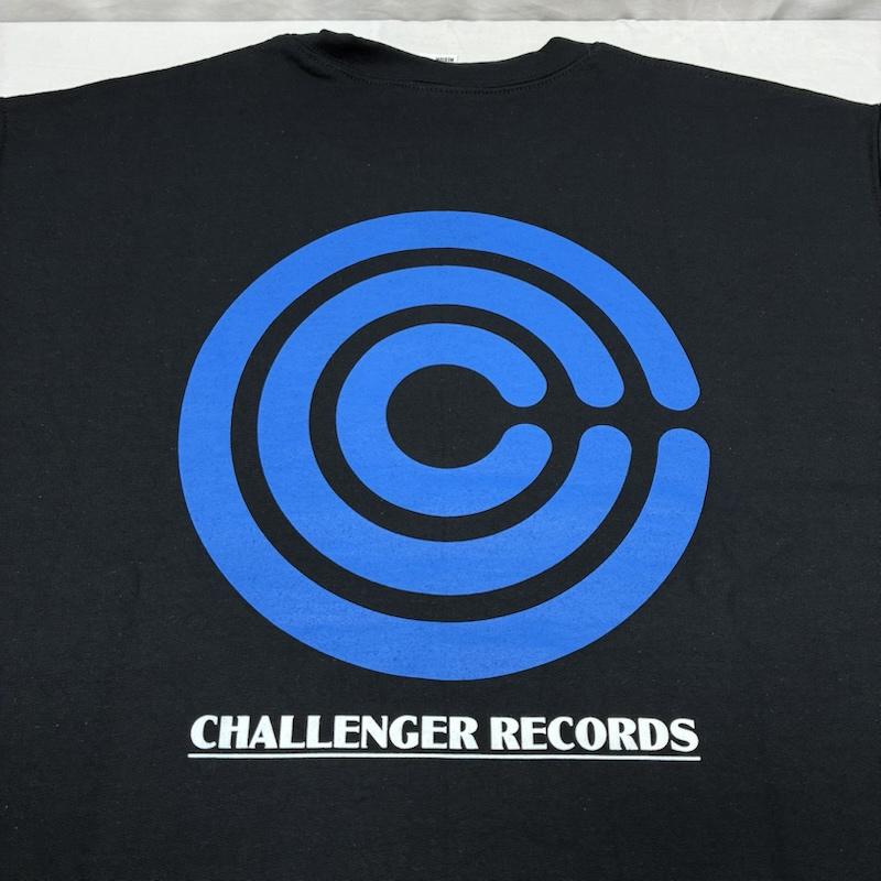 チャレンジャー CHALLENGER トレーナー 長袖 CHALLENGER RECORDS SWEAT プルオーバー クルーネック スウェット トレーナー M ロゴ、文字 X プリント 黒 / ブラック / black メンズ USED 古着 中古 50152909