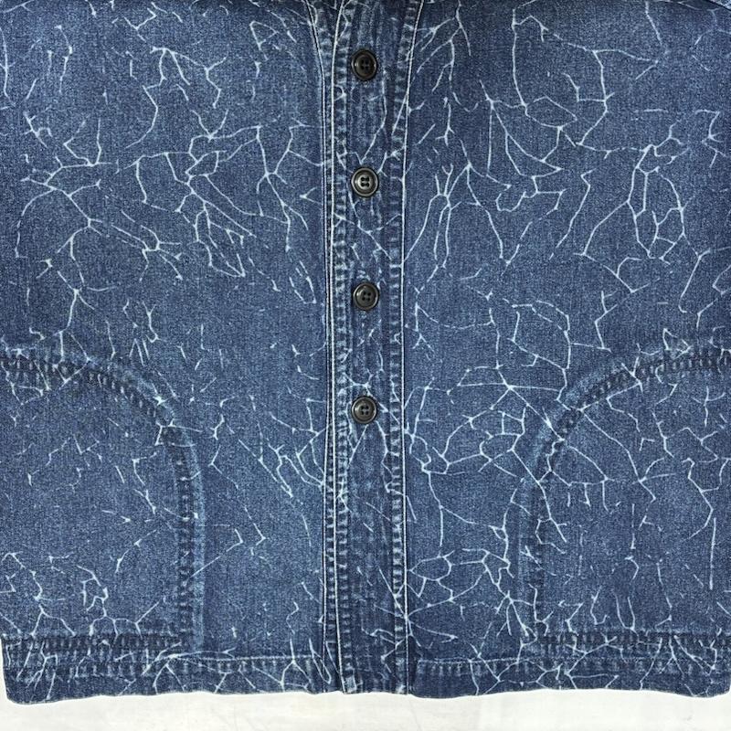 古着 USED ジャケット、上着 ジャンパー、ブルゾン MASSES マシス クラック デニム ジャケット ノーカラー カバーオール S インディゴ / インディゴ / Indigo メンズ USED 古着 中古 50152927
