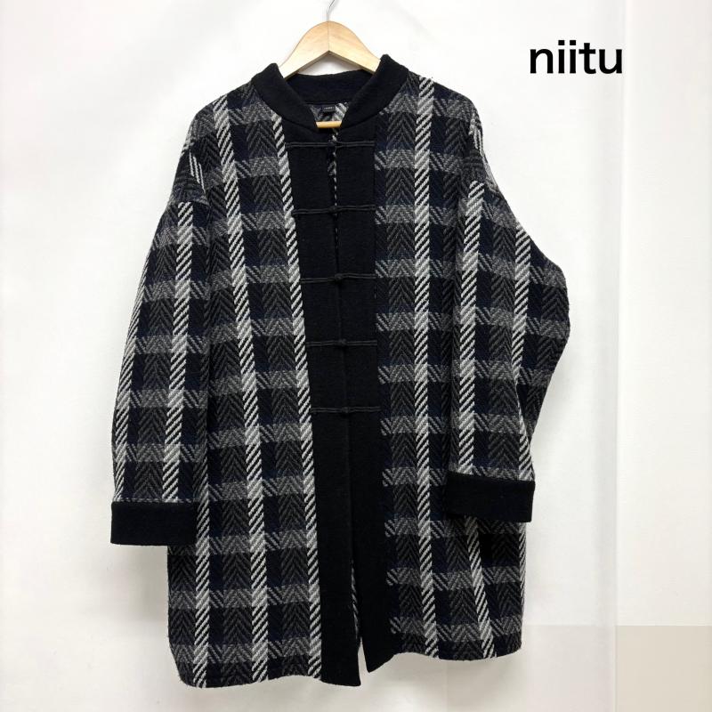 古着 USED トップス トップス niitu ニーツ 新津兄弟 現代和服 シャギー チェック 黒 / ブラック / black X 灰 / グレー / gray メンズ USED 古着 中古 50152929