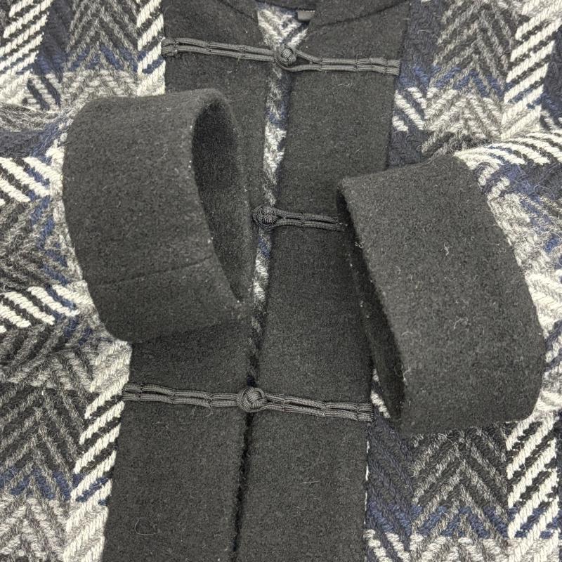 古着 USED トップス トップス niitu ニーツ 新津兄弟 現代和服 シャギー チェック 黒 / ブラック / black X 灰 / グレー / gray メンズ USED 古着 中古 50152929