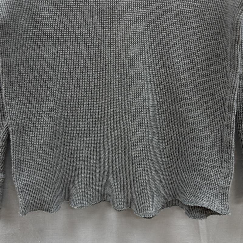 エムアンドエム M&M トップス トップス ロゴ 刺繍 クルーネック 長袖 サーマル カットソー M 灰 / グレー / gray メンズ USED 古着 中古 50152938