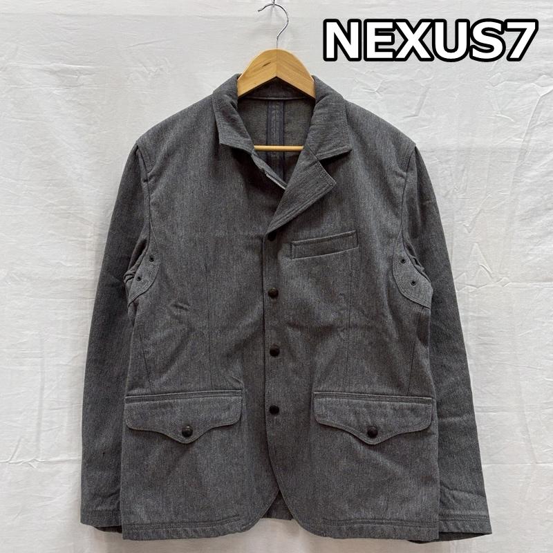 クサスセブン NEXUS7 ジャケット、上着 ジャンパー、ブルゾン ウール コットン ジップアップ ノッチドラペル ジャケット MRA-NMC-J01 44 灰 / グレー / gray メンズ USED 古着 中古 50152948