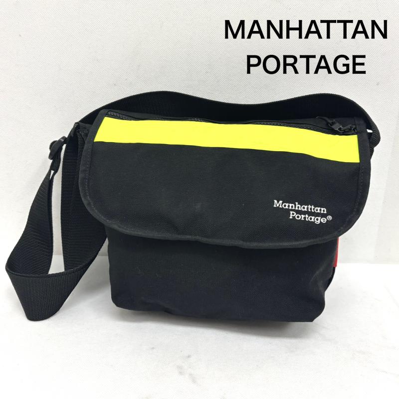 マンハッタンポーテージ Manhattan Portage バッグ バッグ メッセンジャーバック Casual Messenger Bag JR Reflection 2020 Black Yellow - 黒 / ブラック / black X 黄 / イエロー / yellow メンズ USED 古着 中古 50152956