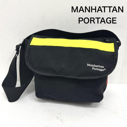 マンハッタンポーテージ Manhattan Portage バッグ バッグ メッセンジャーバック Casual Messenger Bag JR Reflection 2020 Black Yellow - 黒 / ブラック / black X 黄 / イエロー / yellow メンズ USED 古着 中古 50152956