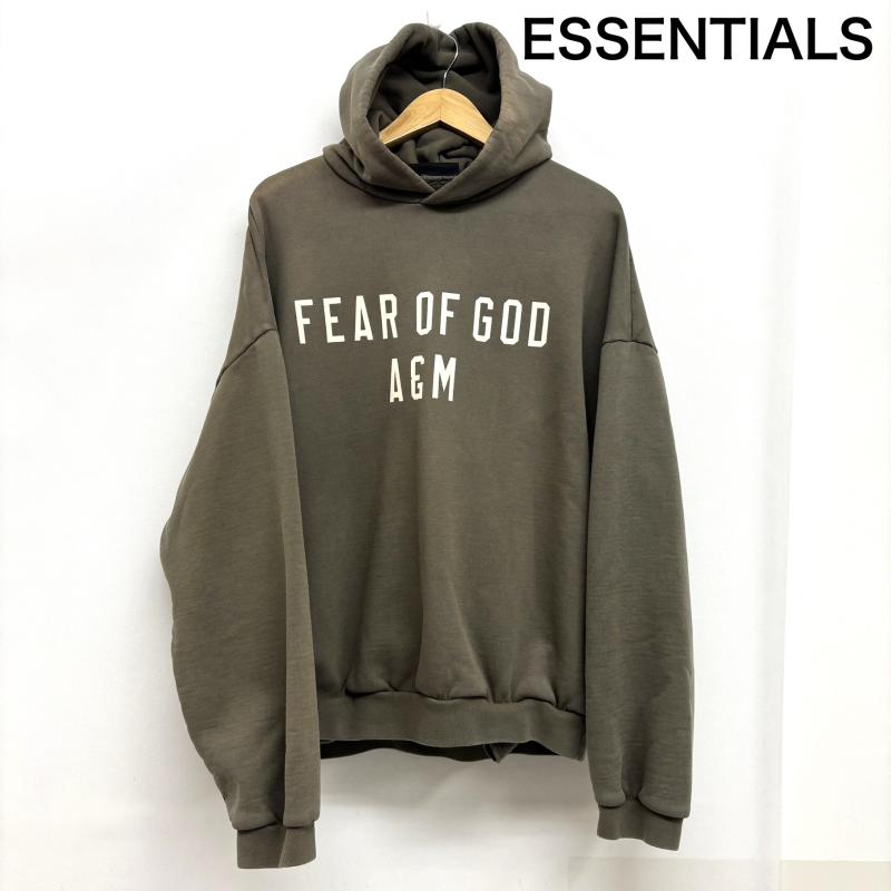 エッセンシャルズ ESSENTIALS トップス トップス パーカー フィアオブゴッド FEAR OF GOD 24AW HEAVY WEIGHT SWEAT HOODIE カーキd MILITARY S メンズ USED 古着 中古 50152964