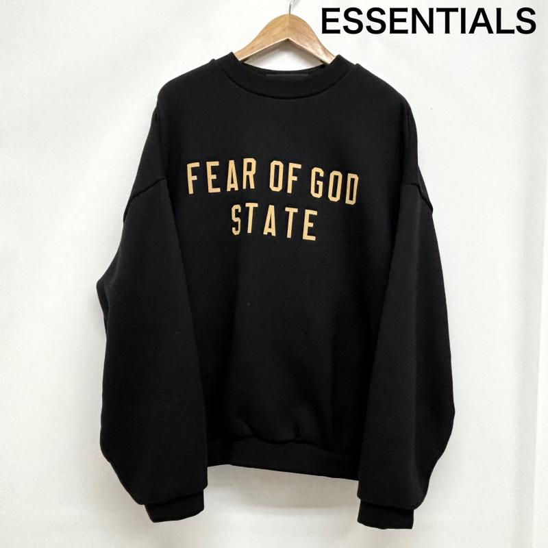 エッセンシャルズ ESSENTIALS トップス トップス スエット FEAR OF GOD フィアオブゴッド ポケット付き クルーネック トレーナー FOG192BT24626 S 黒 / ブラック / black メンズ USED 古着 中古 50152966