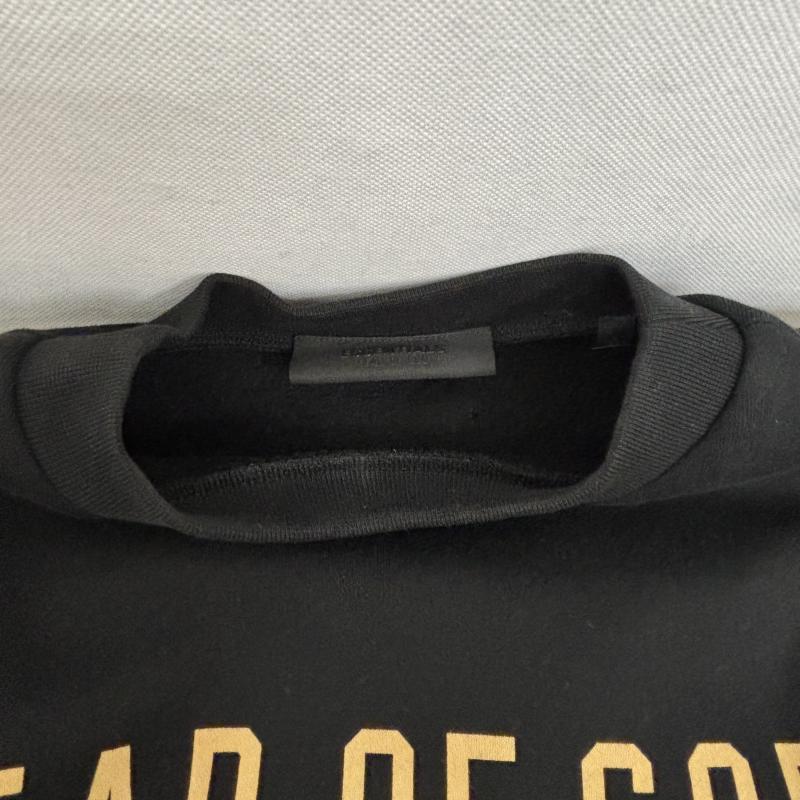 エッセンシャルズ ESSENTIALS トップス トップス スエット FEAR OF GOD フィアオブゴッド ポケット付き クルーネック トレーナー FOG192BT24626 S 黒 / ブラック / black メンズ USED 古着 中古 50152966