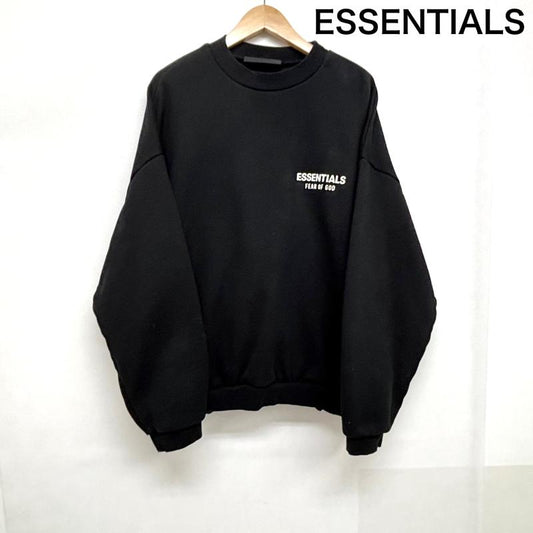 エッセンシャルズ ESSENTIALS トップス トップス スエット FOG ESSENTIALS フィアー オブ ゴッド LOGO CREW SWEAT SHIRTS S 黒 / ブラック / black メンズ USED 古着 中古 50152967