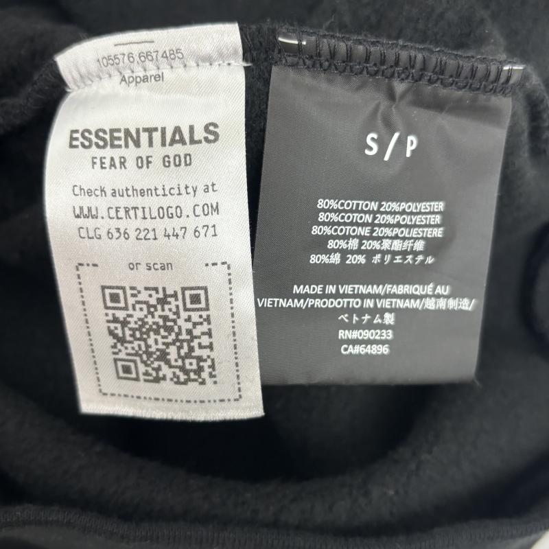エッセンシャルズ ESSENTIALS トップス トップス スエット FOG ESSENTIALS フィアー オブ ゴッド LOGO CREW SWEAT SHIRTS S 黒 / ブラック / black メンズ USED 古着 中古 50152967