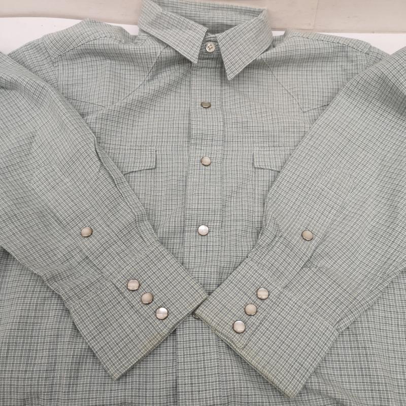 ラルフローレン RALPHLAUREN トップス トップス POLO COUNTRY 80s 織り柄 コットン ウエスタン シャツ M 緑 / グリーン / green メンズ USED 古着 中古 50152975