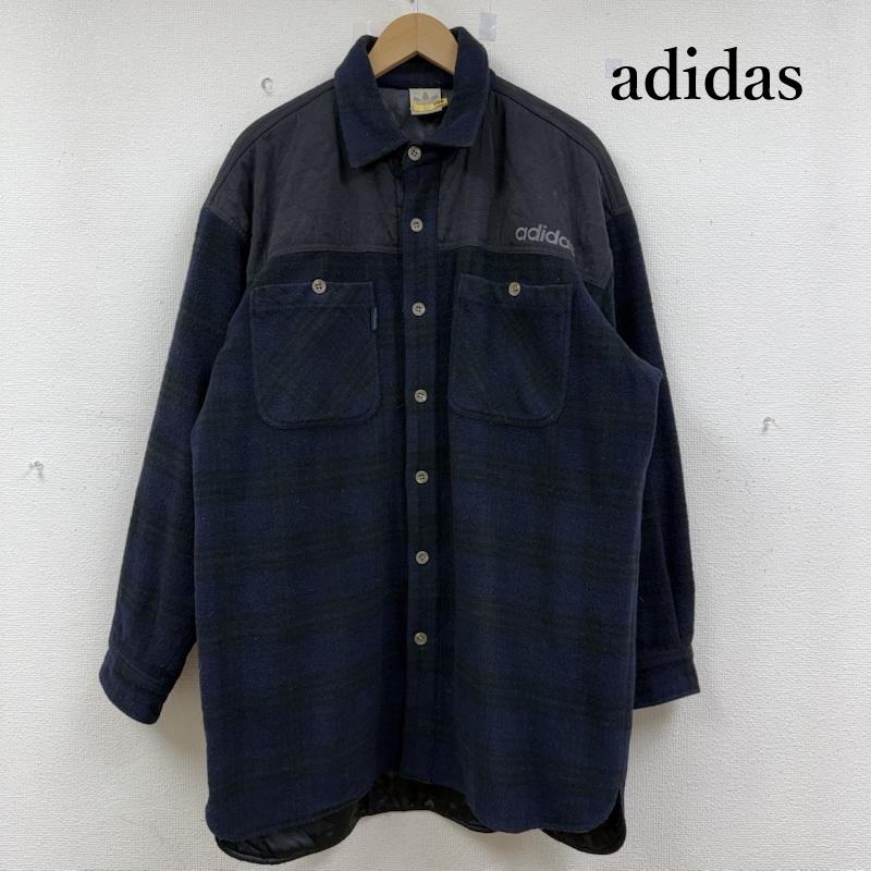 アディダス adidas ジャケット、上着 ジャンパー、ブルゾン vintage デサント製 ボアフリース キルティング ジャケット AA5771 L 青 / ブルー / blue X 黒 / ブラック / black メンズ USED 古着 中古 50152978
