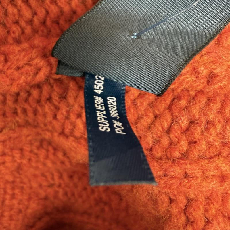 ラルフローレン RALPHLAUREN トップス トップス メリノウール ケーブル ニット セーター 長袖 ショール カラー セーター﻿ 45026 XL 橙 / オレンジ / orange メンズ USED 古着 中古 50152980