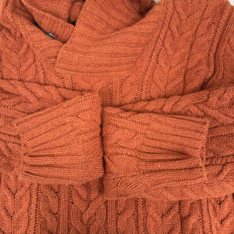 ラルフローレン RALPHLAUREN トップス トップス メリノウール ケーブル ニット セーター 長袖 ショール カラー セーター﻿ 45026 XL 橙 / オレンジ / orange メンズ USED 古着 中古 50152980