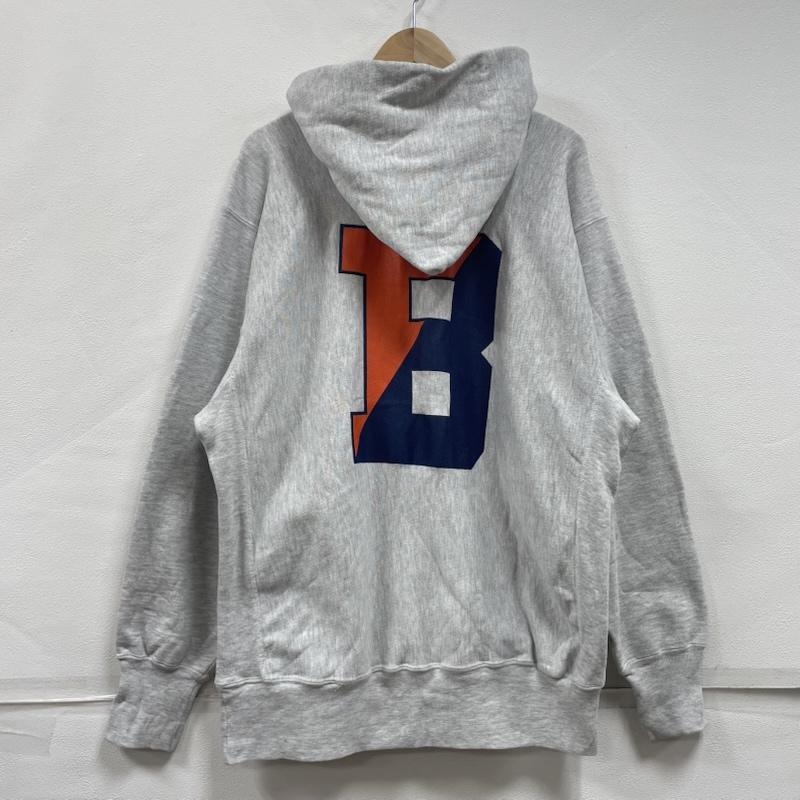 チャンピオン Champion トップス トップス 80’s 90 s REVERSEWEAVE リバースウィーブ プルオーバー フーディー プリント パーカー BUCKNELL USA製 ヴィンテージ XXL ロゴ、文字 X プリント 灰 / グレー / gray X 紺 / ネイビー / navy X 橙 / オレンジ / orange メンズ USED 古着 中古 50152991