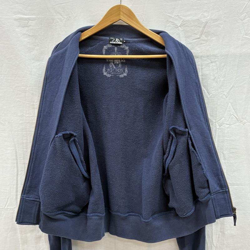 ヒステリックグラマー HYSTERIC GLAMOUR ジャケット、上着 ジャンパー、ブルゾン ニューヨークドールズ ジョニーサンダース スウェット MA-1 ボンバージャケット スタジャン M ロゴ、文字 X プリント 紺 / ネイビー / navy メンズ USED 古着 中古 50152994