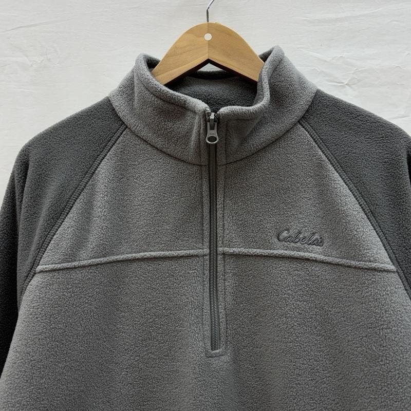古着 USED ジャケット、上着 ジャンパー、ブルゾン Cabelas カベラス フリース ジャケット ハーフジップ プルオーバー スタンドカラー ラグラン L 灰 / グレー / gray メンズ USED 古着 中古 50153006
