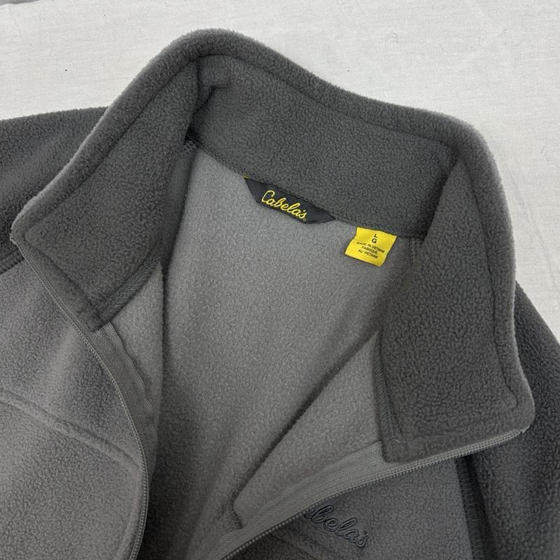 古着 USED ジャケット、上着 ジャンパー、ブルゾン Cabelas カベラス フリース ジャケット ハーフジップ プルオーバー スタンドカラー ラグラン L 灰 / グレー / gray メンズ USED 古着 中古 50153006