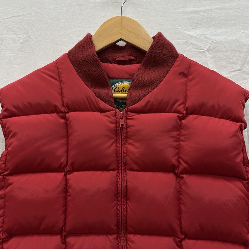古着 USED ジャケット、上着 ジャンパー、ブルゾン Cabela s カベラス スクエア キルティング マウンテン グース ダウン ベスト ジャケット M 赤 / レッド / red メンズ USED 古着 中古 50153007