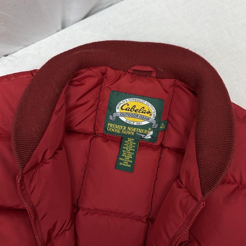 古着 USED ジャケット、上着 ジャンパー、ブルゾン Cabela s カベラス スクエア キルティング マウンテン グース ダウン ベスト ジャケット M 赤 / レッド / red メンズ USED 古着 中古 50153007