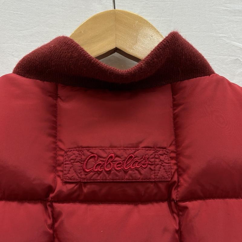 古着 USED ジャケット、上着 ジャンパー、ブルゾン Cabela s カベラス スクエア キルティング マウンテン グース ダウン ベスト ジャケット M 赤 / レッド / red メンズ USED 古着 中古 50153007