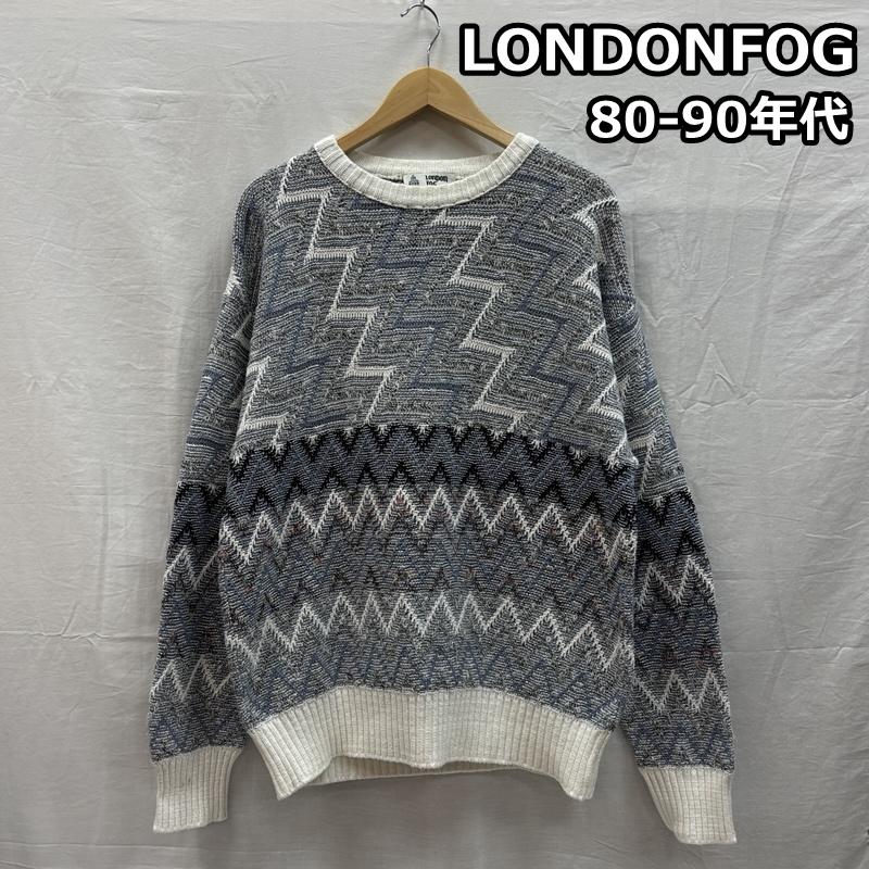ロンドンフォグ LONDONFOG トップス トップス 80-90年代 ビンテージ 幾何学模様 クルーネック ニット セーター 80s 90s VINTAGE - 総柄 メンズ USED 古着 中古 50153010