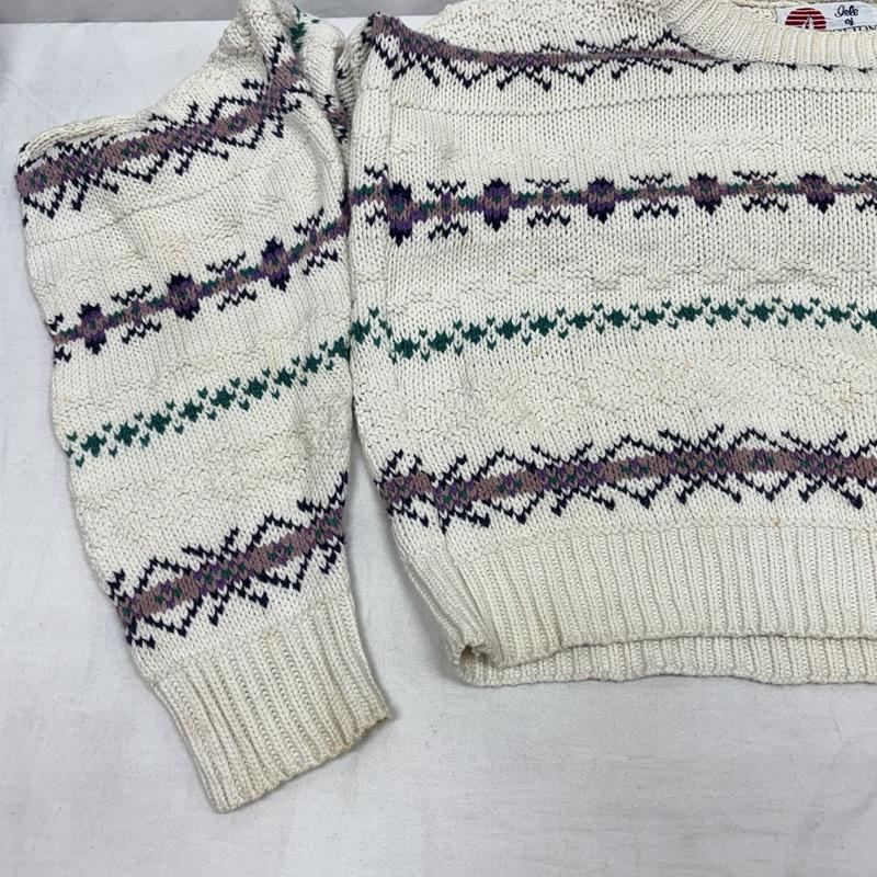 古着 USED トップス トップス ISLE of COTTON 90年代 ビンテージ USA製 総柄 ニット セーター 90s VINTAGE L 総柄 メンズ USED 古着 中古 50153014