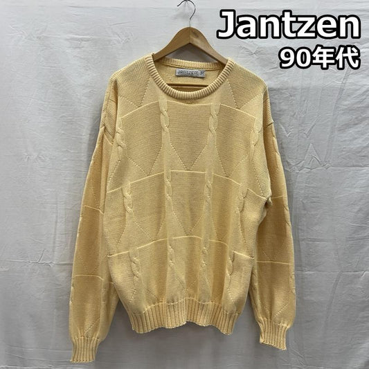 ジャンセン Jantzen トップス トップス 90年代 ビンテージ USA製 ケーブル編み クルーネック ニット セーター 90s VINTAGE L メンズ USED 古着 中古 50153020
