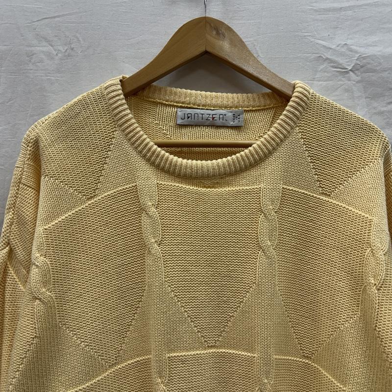 ジャンセン Jantzen トップス トップス 90年代 ビンテージ USA製 ケーブル編み クルーネック ニット セーター 90s VINTAGE L メンズ USED 古着 中古 50153020