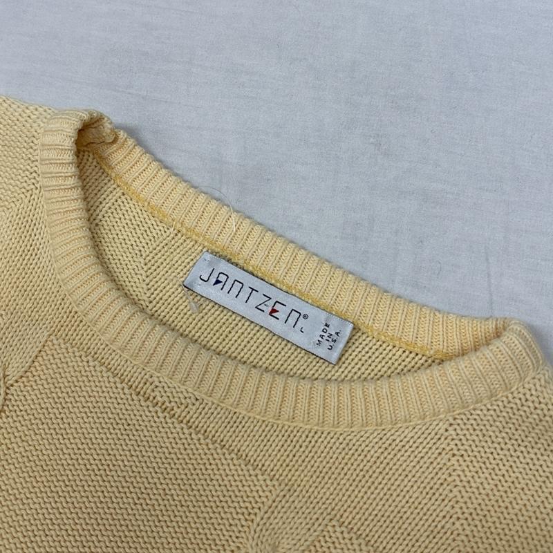 ジャンセン Jantzen トップス トップス 90年代 ビンテージ USA製 ケーブル編み クルーネック ニット セーター 90s VINTAGE L メンズ USED 古着 中古 50153020